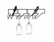 Kinvara Kovový držák na sklenice, montáž bez vrtání