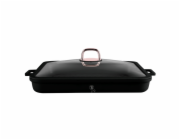 Pánev grilovací s titanovým povrchem a poklicí 34 cm Black Rose Collection BH-7789