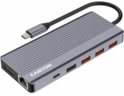 Canyon Hub DS-16 13v1 4k USB-C šedý