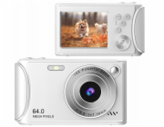 Xrec Fotografie digitálním fotoaparátem 64mp videa 4k/30fps 18x zoom Antishake/Q18/bílá