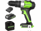 Greenworks 24V vrtačka-šroubovák GD24DD60K2 sada nabíječk...