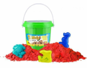 Lisciani Kinetický písek v kbelíku červený 1 kg