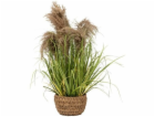 Atmosphera Umělá tráva MAXIME v proutěném květináči, 80 cm