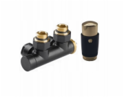 Invena Spodní připojovací sada DUOPLEX PROV, černo/zlatá CZ-93-015