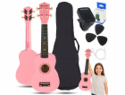 LUNA GUITARS SUPRIMO UK21 SET PK sopránové ukulele 21 růžová