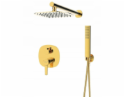 Invena Sprchová souprava s dešťovou sprchou Glamour, zlatá BS-02-0K9-V