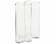 Atmosphera Kade průhledná vlnitá skleněná váza 25x19 cm