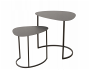 Boltze Sada dvou konferenčních stolků JERRY, kapkovité, kovové