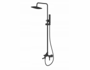 Invena Sprchová sada s hlavicí Rain a vanovou baterií Glamour, černá AU-05-B04-V