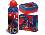 Kids Euroswan Sada 2 v 1 obědových krabiček s lahví na vodu pro děti do školy Spider-Man / SP50006