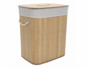 Songmics Bambusový koš na prádlo s odnímatelným vakem, 60 l