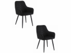 Leobert Židle NANA - černý samet / černé nohy x 2