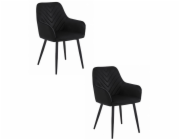 Leobert Židle NANA - černý samet / černé nohy x 2