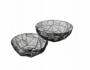 Boltze GRAPHINA kovové dekorativní misky, 2 ks. O 25-30 cm