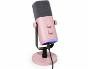 Fifine AM8P AMPLIGAME USB/XLR RGB růžový PnP dynamický studiový mikrofon