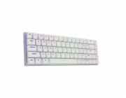 AQIRYS Mechanická klávesnice 65 %/68 kláves, duální režim: bezdrátová a BT + kabelová, AGENA bílá