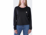 Nuuroo Světle černé tričko s dlouhým rukávem Carhartt