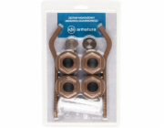 NoName 878-200-19 / KFA / PŘÍSLUŠENSTVÍ K RADIÁTORŮM / SADA MĚDĚNĚ BARVOVÝCH ZÁTEK A HÁKŮ DO RADIÁTORU /