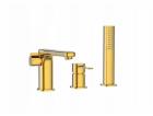 Invena tříotvorová vanová baterie Glamour, zlatá BW-02-S09-V