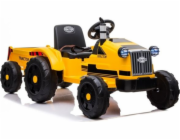 Lean Cars Bateriový traktor s přívěsem CH9959 žlutý