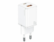 Usams Nabíječka T43 1x USB-A 1x USB-C 3 A (6958444972107)