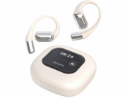 4smarts Sluchátka OWS SkyBuds s umělou inteligencí a překladačem Bluetooth s obrazovkou, béžová