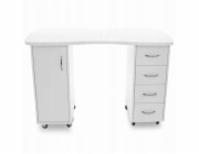 Activeshop Stůl 2027 bílý, dvě skříňky