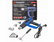 Forcekraft Elektrická horkovzdušná pistole s tryskami (230 V, 50/60 Hz, 2000 W, 60/350/600 stupňů, 50/300/500 l/min)