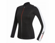 RH+ Dámský cyklistický dres zeroSpirit LS FZ černo-bílý - M
