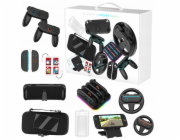 JYS Sada 14 v 1 příslušenství, rukojeti, pouzdro, nabíječka, stojan pro Nintendo Switch 2 / ns2293