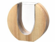 Leonardo Váza dřevo/sklo 19cm LEGNO -