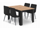 Malys Group Sada stolu NP 120x80 Craft Black + 4 židle LI...