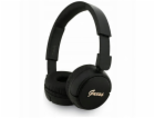 Guess Sluchátka Bluetooth 5.3 Metal Logo Script černá