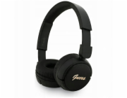 Guess Sluchátka Bluetooth 5.3 Metal Logo Script černá
