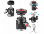 Puluz Kulová hlava pro 3D kameru, závit 1/4, 2x ISO patka, do 3 kg, / Pu3075b