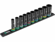 Wera SADA NÁSTRČNÝCH KLÍČŮ, 3/8  , 10 DÍLŮ, MAGNETICKÝ PÁSEK