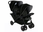 Graco Stadium Duo – dvivietis vežimelis | Juoda Pilka