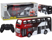 LeanToys Dvoupatrový autobus s dálkovým ovládáním a světly