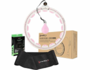 HMS Sada HULA HOP HHW06 RŮŽOVÁ S GRAVITY BALLEM A počítadlem HMS + opasek BR163 ČERNÁ PRO VELKÉ VELIKOSTI
