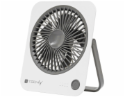 Techly Mini bezdrátový stolní ventilátor se 4 režimy a stojanem