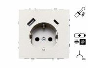 Zásuvka a USB A+C nabíječka LIREGUS MODERN, šampion.