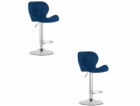 Leobert Stolička WEST - tmavě modrý samet / chromovaná po...