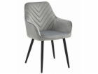 Leobert Židle NANA - stříbrošedý samet / černé nohy x 1