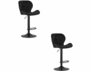 Leobert Stolička WEST - černý samet / černá podnož x 2