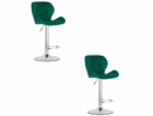 Leobert Stolička WEST - sametově zelená / chromovaná podn...