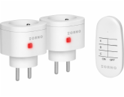 Orno Sada bezdrátových bílých zásuvek s dálkovým ovládáním 2+1 OR-GB-462 Orno