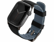 Uniq UNIQ Linus Řemínek pro Apple Watch 4/5/6/7/SE/8/Ultra 44/45/49mm Airosoft silikonový černý/půlnočně černý