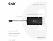 Club3D Dokovací stanice USB-C 9v1, 2xHDMI, 1xUSB-C, 1xUSB-C PD, 2xUSB, 1xRJ45, microSD/SD, černá