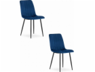 Leobert Židle LAVA - tmavě modrý samet x 2