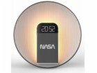 NASA Bluetooth reproduktor s hodinami, Qi nabíječka, LED ...